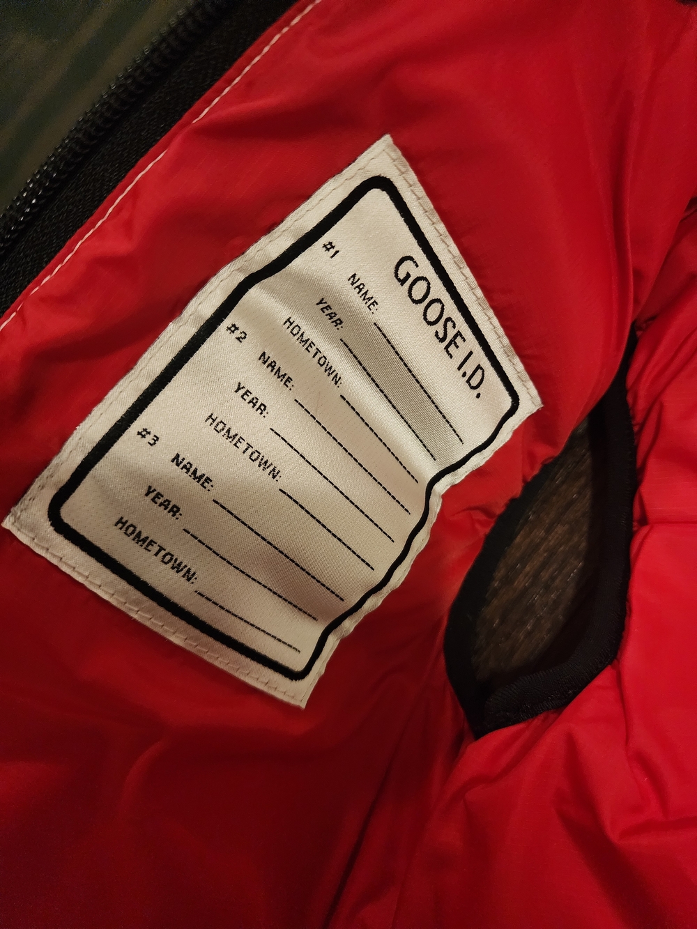 Canada Goose Kids Puffer Vest in Red, Blue & White Bear Print - Picture 6 of 8